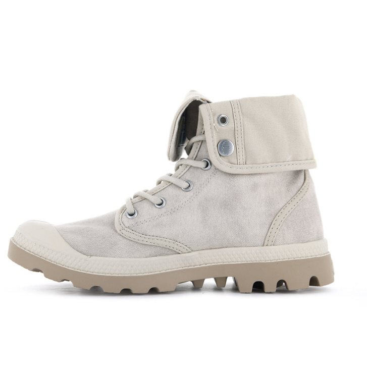 Bottes Palladium Pampa Baggy WAX Femme Grise Clair | FR RXA870Y